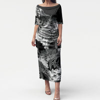 Piko Hawaiian Puletasi Monochrome Galaxy Spiral Plumeria Tribal Patterns