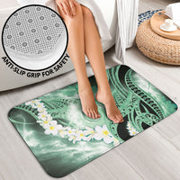 Piko Hawaiian Bathroom Set Green Galaxy Spiral Plumeria Tribal Patterns