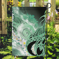 Piko Hawaiian Garden Flag Green Galaxy Spiral Plumeria Tribal Patterns