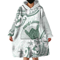 Aloha Hawaii Shaka Wearable Blanket Hoodie Hang Loose Mint Version - Polynesian Pride