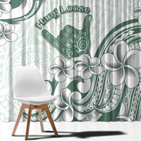 Aloha Hawaii Shaka Window Curtain Hang Loose Mint Version - Polynesian Pride