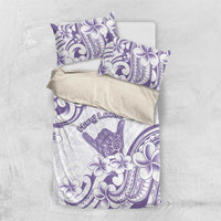 Aloha Hawaii Shaka Bedding Set Hang Loose Purple Version - Polynesian Pride