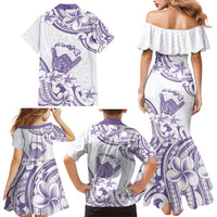 Aloha Hawaii Shaka Family Matching Mermaid Dress and Hawaiian Shirt Hang Loose Purple Version DT05 - Polynesian Pride