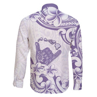 Aloha Hawaii Shaka Family Matching Tank Maxi Dress and Hawaiian Shirt Hang Loose Purple Version - Polynesian Pride