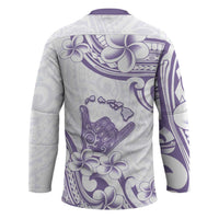 Aloha Hawaii Shaka Hockey Jersey Hang Loose Purple Version - Polynesian Pride