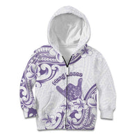 Aloha Hawaii Shaka Kid Hoodie Hang Loose Purple Version - Polynesian Pride