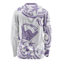 Aloha Hawaii Shaka Long Sleeve Shirt Hang Loose Purple Version - Polynesian Pride