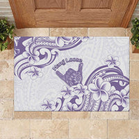 Aloha Hawaii Shaka Rubber Doormat Hang Loose Purple Version - Polynesian Pride