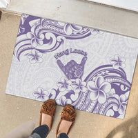 Aloha Hawaii Shaka Rubber Doormat Hang Loose Purple Version - Polynesian Pride