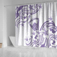 Aloha Hawaii Shaka Shower Curtain Hang Loose Purple Version - Polynesian Pride