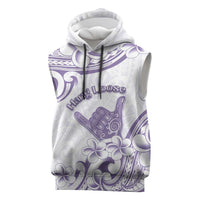 Aloha Hawaii Shaka Sleeveless Hoodie Hang Loose Purple Version - Polynesian Pride