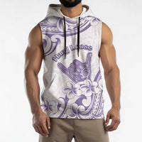 Aloha Hawaii Shaka Sleeveless Hoodie Hang Loose Purple Version - Polynesian Pride