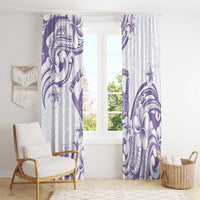 Aloha Hawaii Shaka Window Curtain Hang Loose Purple Version - Polynesian Pride