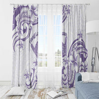 Aloha Hawaii Shaka Window Curtain Hang Loose Purple Version - Polynesian Pride