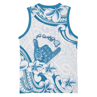 Aloha Hawaii Shaka Basketball Jersey Hang Loose Blue Version - Polynesian Pride