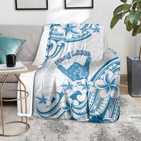 Aloha Hawaii Shaka Blanket Hang Loose Blue Version - Polynesian Pride