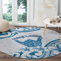 Aloha Hawaii Shaka Round Carpet Hang Loose Blue Version - Polynesian Pride