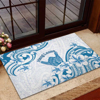 Aloha Hawaii Shaka Rubber Doormat Hang Loose Blue Version - Polynesian Pride
