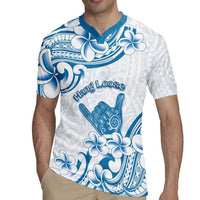 Aloha Hawaii Shaka Rugby Jersey Hang Loose Blue Version - Polynesian Pride