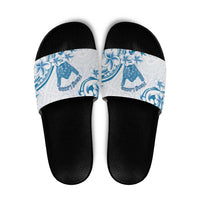 Aloha Hawaii Shaka Slide Sandals Hang Loose Blue Version - Polynesian Pride
