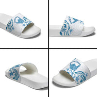 Aloha Hawaii Shaka Slide Sandals Hang Loose Blue Version - Polynesian Pride