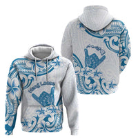 Aloha Hawaii Shaka Zip Hoodie Hang Loose Blue Version - Polynesian Pride