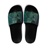 New Zealand Dart Slide Sandals Maori Fern With Paua Shell - Polynesian Pride