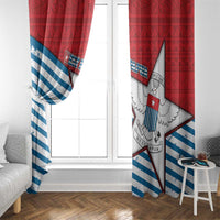 West Papua Morning Star Window Curtain One People One Soul - Polynesian Pride