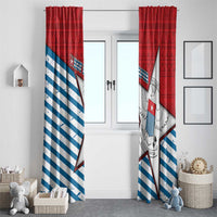 West Papua Morning Star Window Curtain One People One Soul - Polynesian Pride