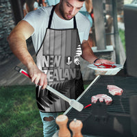New Zealand Football Apron Silver Fern Maori Pattern Monochrome