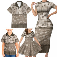 Hawaii Christmas In July Family Matching Short Sleeve Bodycon Dress and Hawaiian Shirt Beige Mele Kalikimaka Sea Animals DT05 - Polynesian Pride