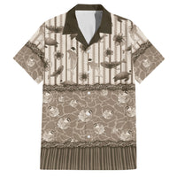 Hawaii Christmas In July Family Matching Tank Maxi Dress and Hawaiian Shirt Beige Mele Kalikimaka Sea Animals DT05 Dad's Shirt - Short Sleeve Beige - Polynesian Pride
