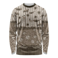 Hawaii Christmas In July Long Sleeve Shirt Beige Mele Kalikimaka Sea Animals