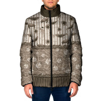 Hawaii Christmas In July Padded Jacket Beige Mele Kalikimaka Sea Animals DT05 Men Beige - Polynesian Pride