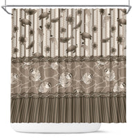 Hawaii Christmas In July Shower Curtain Beige Mele Kalikimaka Sea Animals DT05 Beige - Polynesian Pride