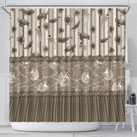 Hawaii Christmas In July Shower Curtain Beige Mele Kalikimaka Sea Animals DT05 - Polynesian Pride