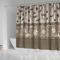 Hawaii Christmas In July Shower Curtain Beige Mele Kalikimaka Sea Animals DT05 - Polynesian Pride