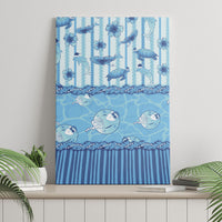 Hawaii Christmas In July Canvas Wall Art Sky Blue Mele Kalikimaka Sea Animals DT05 - Polynesian Pride