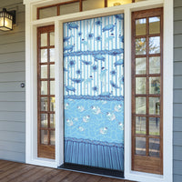 Hawaii Christmas In July Door Cover Sky Blue Mele Kalikimaka Sea Animals