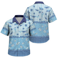 Hawaii Christmas In July Family Matching Puletasi and Hawaiian Shirt Sky Blue Mele Kalikimaka Sea Animals DT05 Son's Shirt Blue - Polynesian Pride