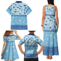 Hawaii Christmas In July Family Matching Tank Maxi Dress and Hawaiian Shirt Sky Blue Mele Kalikimaka Sea Animals DT05 - Polynesian Pride