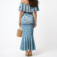 Hawaii Christmas In July Mermaid Dress Sky Blue Mele Kalikimaka Sea Animals DT05 - Polynesian Pride