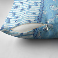 Hawaii Christmas In July Pillow Cover Sky Blue Mele Kalikimaka Sea Animals
