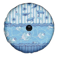 Hawaii Christmas In July Spare Tire Cover Sky Blue Mele Kalikimaka Sea Animals