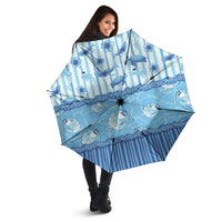 Hawaii Christmas In July Umbrella Sky Blue Mele Kalikimaka Sea Animals DT05 - Polynesian Pride