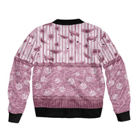 Hawaii Christmas In July Bomber Jacket Dusty Pink Mele Kalikimaka Sea Animals DT05 - Polynesian Pride