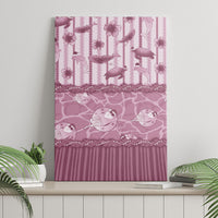 Hawaii Christmas In July Canvas Wall Art Dusty Pink Mele Kalikimaka Sea Animals DT05 - Polynesian Pride