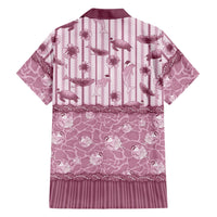 Hawaii Christmas In July Family Matching Short Sleeve Bodycon Dress and Hawaiian Shirt Dusty Pink Mele Kalikimaka Sea Animals DT05 Dad's Shirt - Long Sleeve Pink - Polynesian Pride