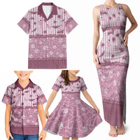Hawaii Christmas In July Family Matching Tank Maxi Dress and Hawaiian Shirt Dusty Pink Mele Kalikimaka Sea Animals DT05 - Polynesian Pride