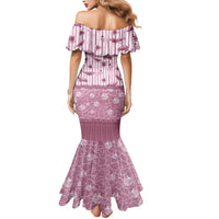 Hawaii Christmas In July Mermaid Dress Dusty Pink Mele Kalikimaka Sea Animals DT05 - Polynesian Pride